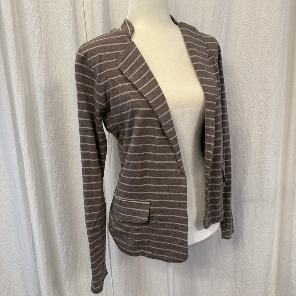 Anthropologie Blazer Dolan Left Coast Collection Women Sz XS Brown Gray Striped